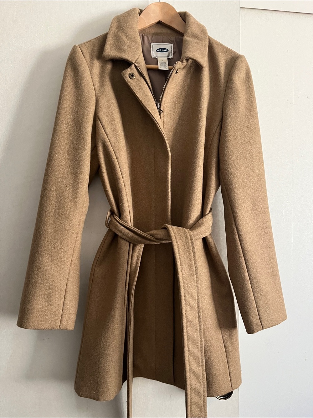Old Navy Recycled Wool Belted Trench Coat Size S